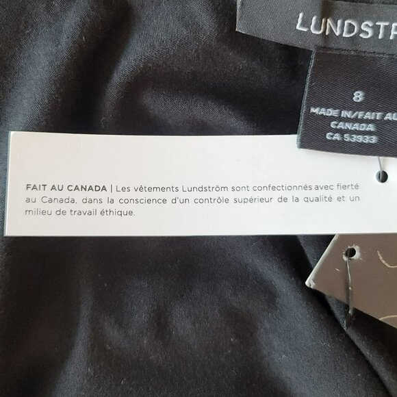 NWT Lundstrom Black Semi-Pleated Dress Womens 8 - Picture 11 of 11